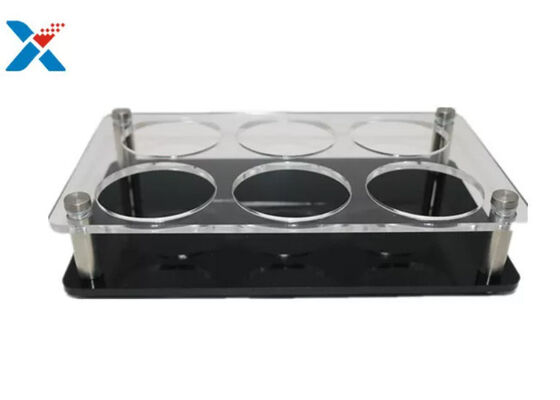 2 mm Acrylblech durchsichtig 6 Löcher steht Becherhalter