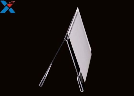3mm V-Form Acrylanzeigen-Blatt-klare -Tischplatten-Zeichen-Halter